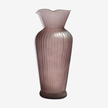 Frosted glass vase