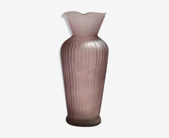 Frosted glass vase