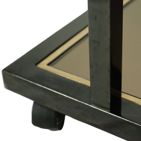 Chariot de bar design Belgo Chrom par Roger Van Hevel, or 23 carats