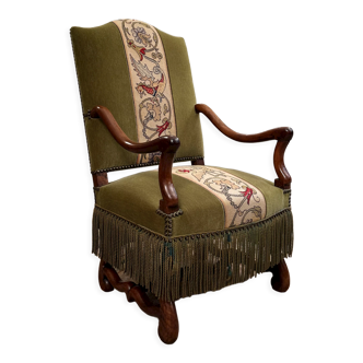 Walnut armchair Louis XIII XVIIth century