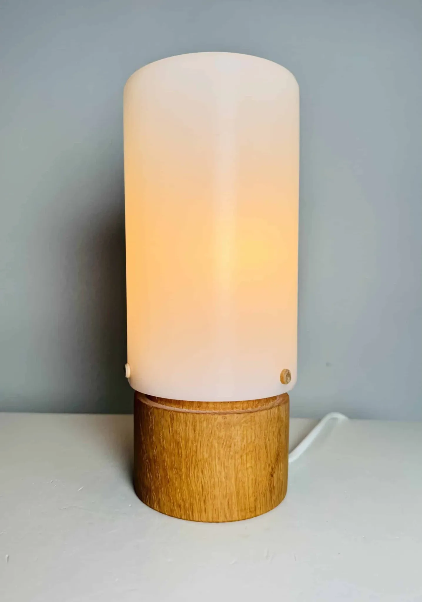 Model 115 Cylindrical Table Lamp By Uno & Östen Kristiansson For Luxus, Sweden, 1960S