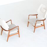 A. Madsen and H. Schubell “Kirsten” lounge chairs Bovenkamp Netherlands 1960