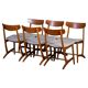 Dining Chairs in Oak and Teak, Denmark, 1960s, Set of 6