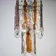 Chandelier vintage en verre de Murano italien par Mazzega, modèle Occhio. Italie années 70.
