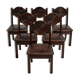 Ensemble de six chaises de salle à manger, acajou, France, années 1930 - Etienne Kohlmann