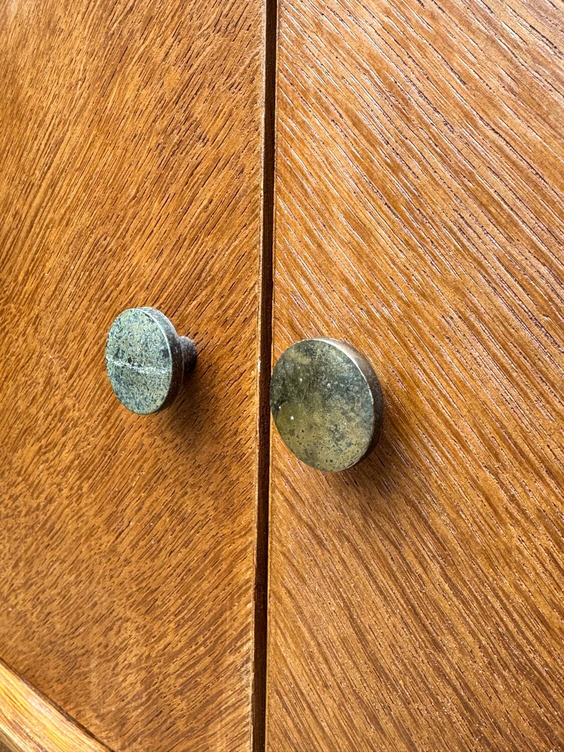 Two renovated vintage bedside tables