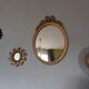 Louis XVI mirror in gold resin decorated with knots 44x62cm