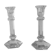 2 crystal candle holders