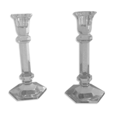 2 bougeoirs cristal