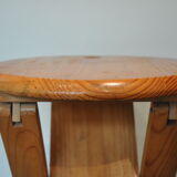 Folding pine stool in 70s