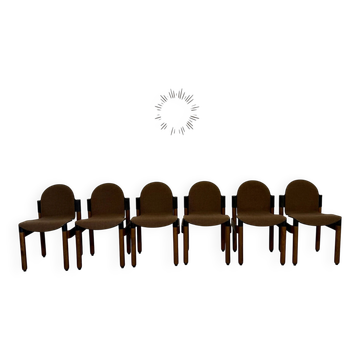 Lot de 6 chaises postmoderne thonet flex design gerd lange vintage 80
