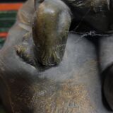 Keramieken beeld tijger, période Art déco, conçu par A. Fagotto