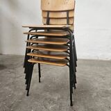 Lot of 6 bistro chairs from the 1980s