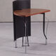 Postmodern small ‘La Vuelta’ desk by Perry King and Santiago Miranda for Akaba, Spain, 1980s