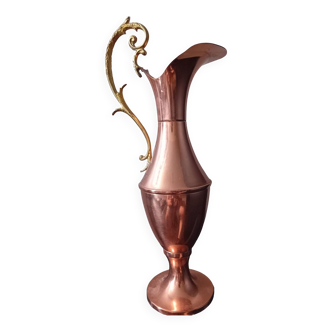 Vintage copper pitcher jug L.Lecellier Villedieu