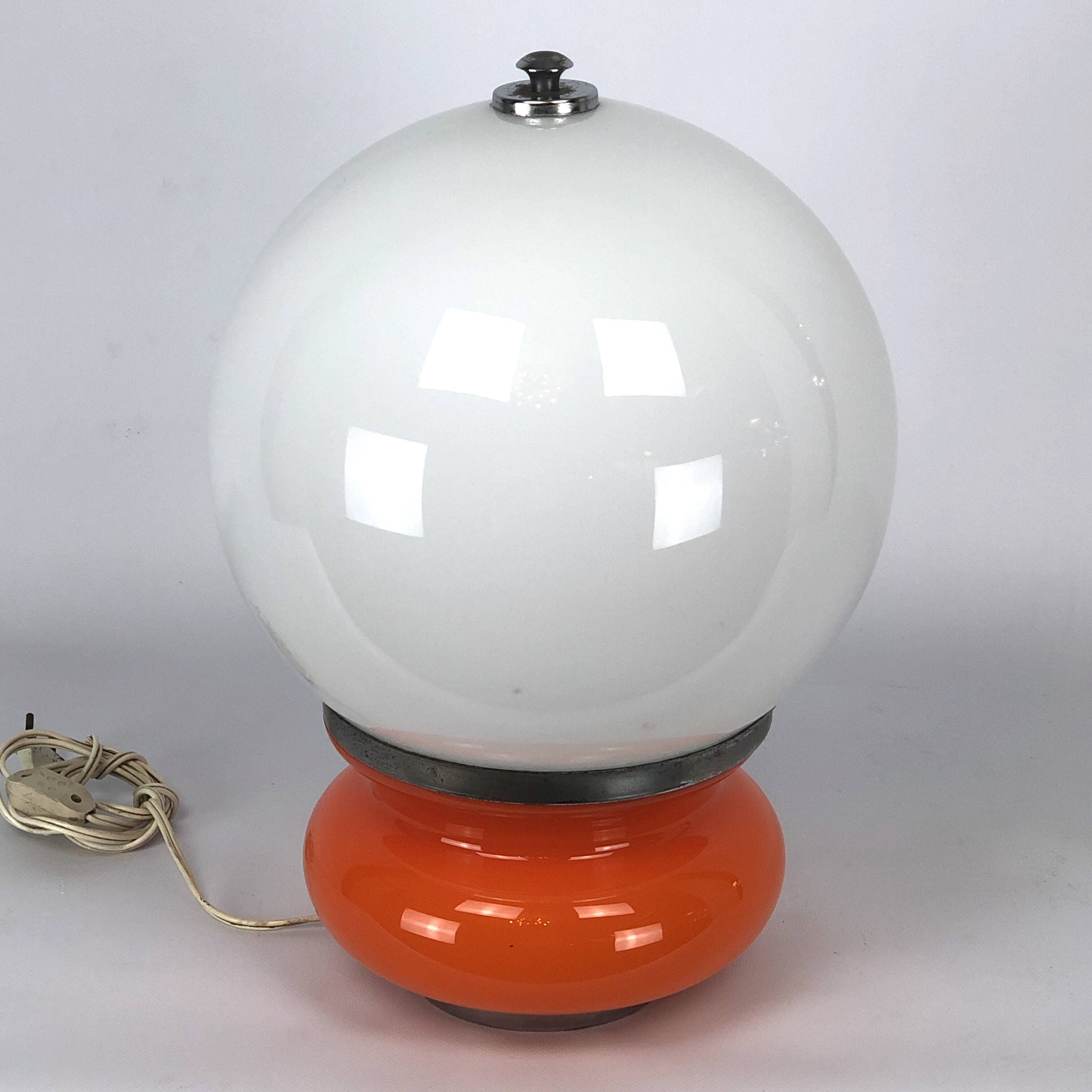 Vintage Italian coloured Murano glass table lamp by Mazzega