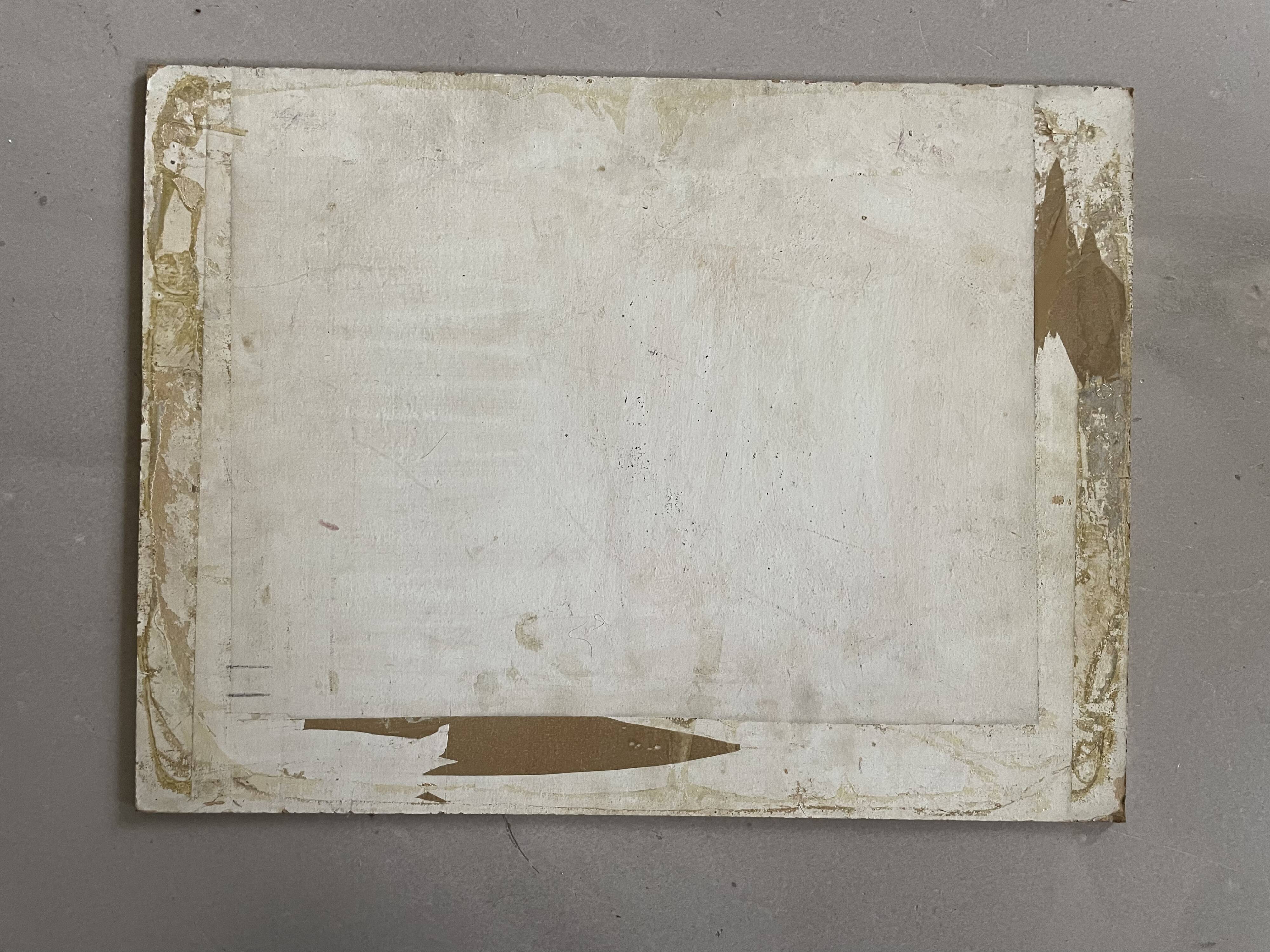 Old painting on cardboard