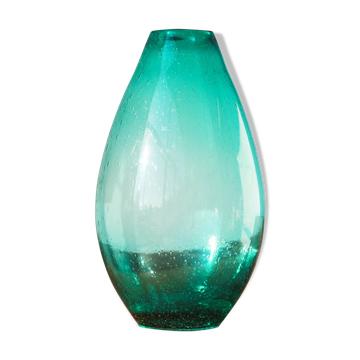 Vase turquoise, effet bulles