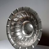 Large basin, bowl, Olri Italy vintage 50s Silver plated hammered