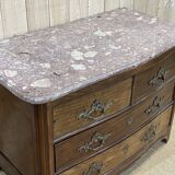 Regency period chest of drawers in amaranth and marble top - 18th century