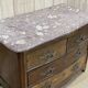 Regency period chest of drawers in amaranth and marble top - 18th century