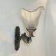 Applique Empire en bronze argent triton cygne et tulipe en pâte de verre italienne 1900 art déco