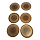 6 flat plates in Longchamp stoneware