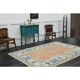 1970s Vintage Turkish Handmade Wool & Cotton Orange Area Rug 180x260