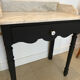 Black dressing table, white marble