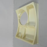 Vintage Plastic Bathroom Wall Shelf with Mirror