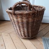 Antique wicker laundry basket