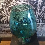 Blue empolied vase h=33cm