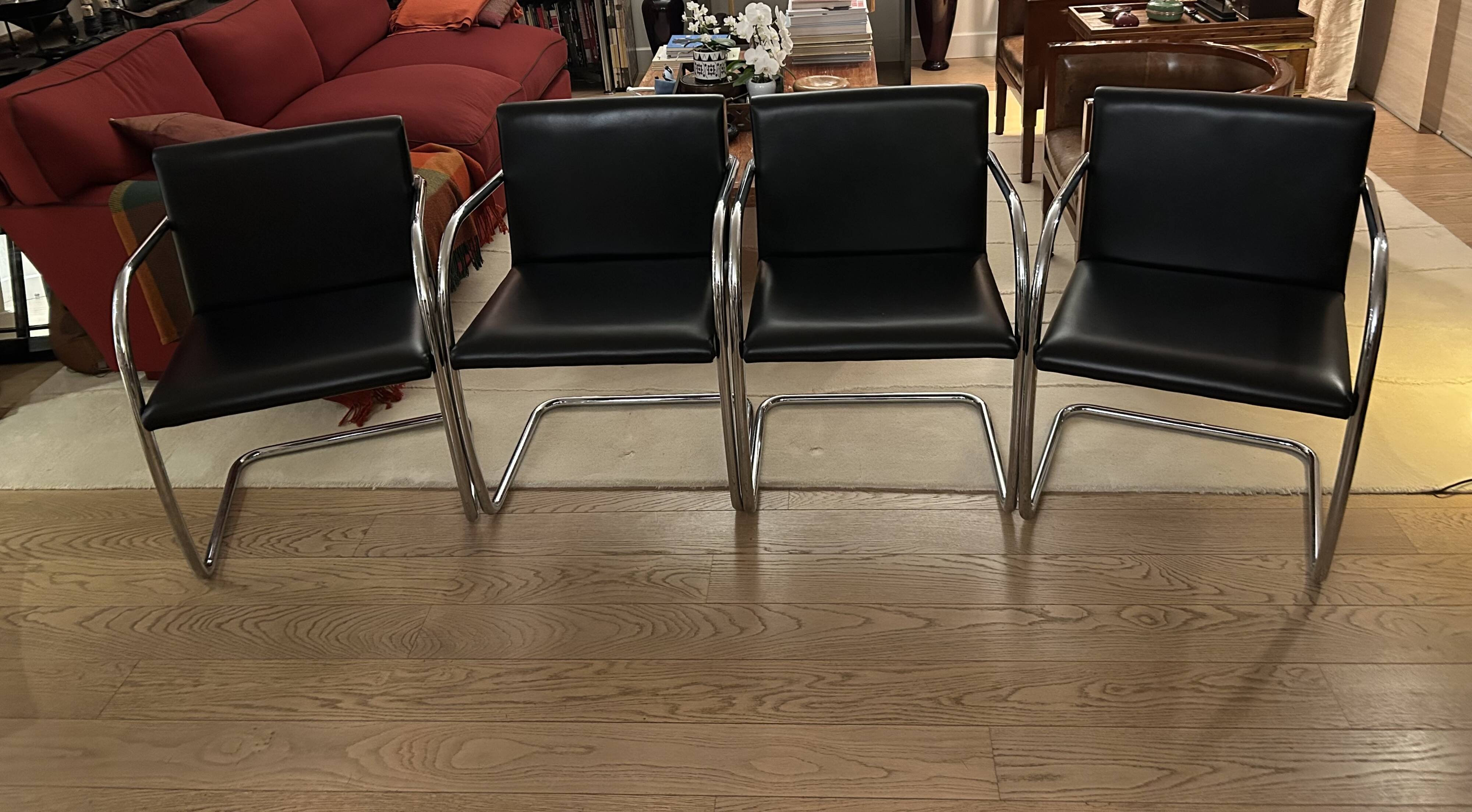 Set of 4 Mies van der Rohe chairs