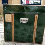 Wooden trunk lined with metal