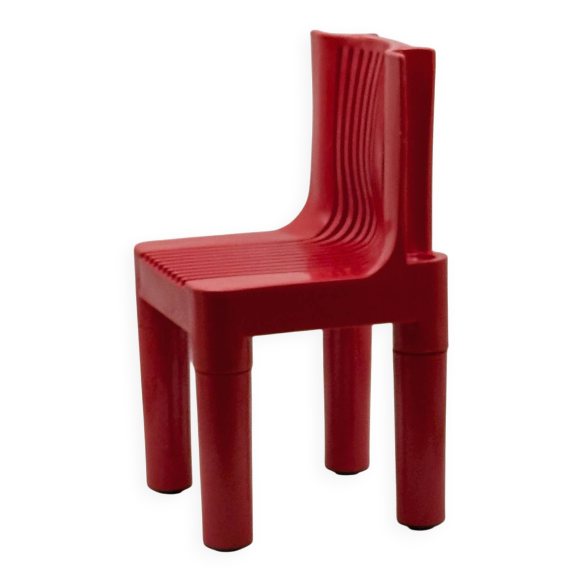 Vintage Red Kartell Child Chair by Sapper & Zanuso, Playful 1960s Italian D