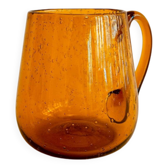 Biot glass pitcher