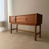 Scandinavian teak sideboard 1960s compact Danish design cabinet