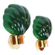 Pair of Italian 1970s wall lamps in Murano glass and brass