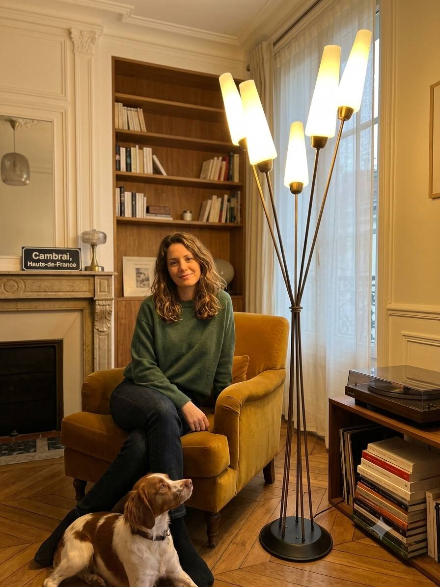 1960s five-light floor lamp