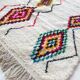 Tapis berbère marocain Azilal à losanges colorés fluo 295x190cm