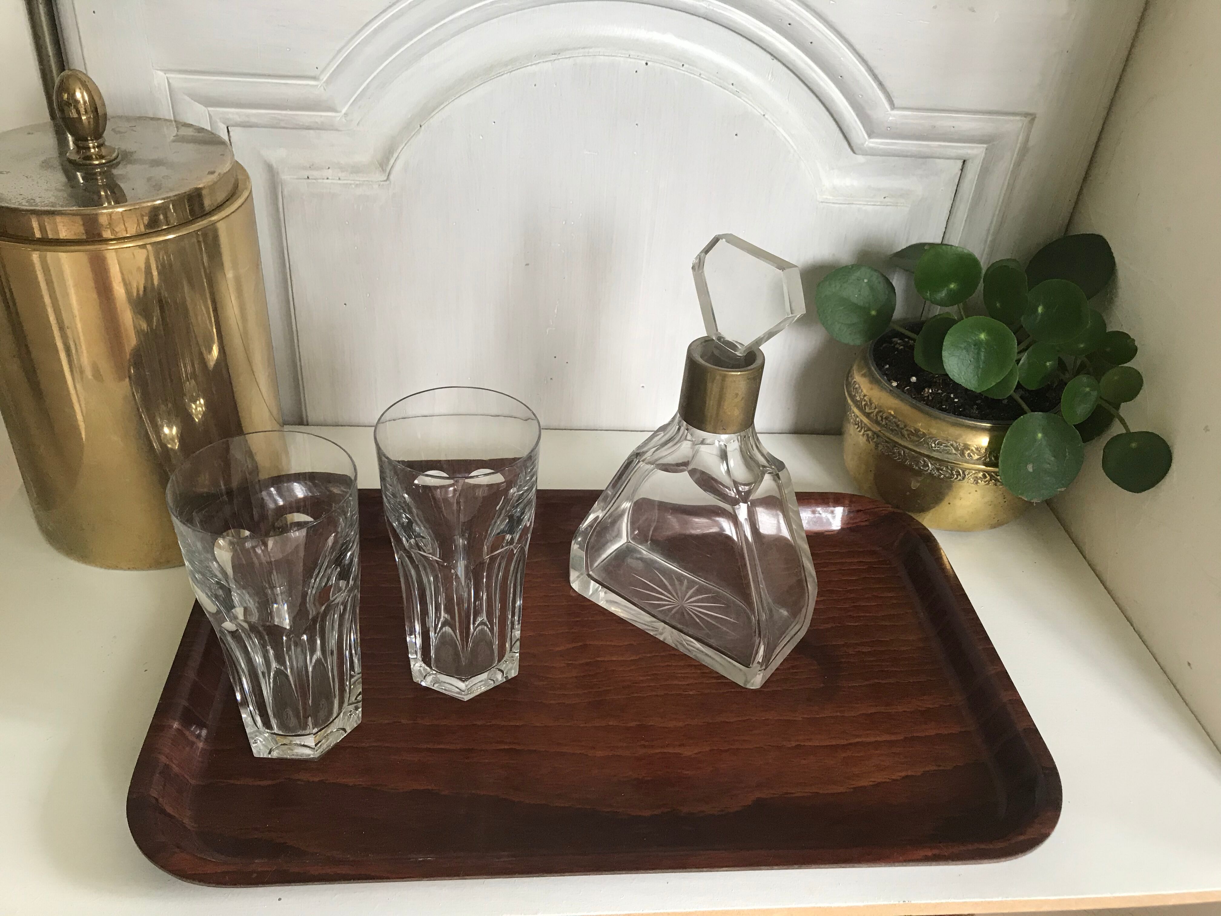 Pair of vintage teak tops