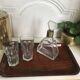 Paire de plateaux en teck vintage