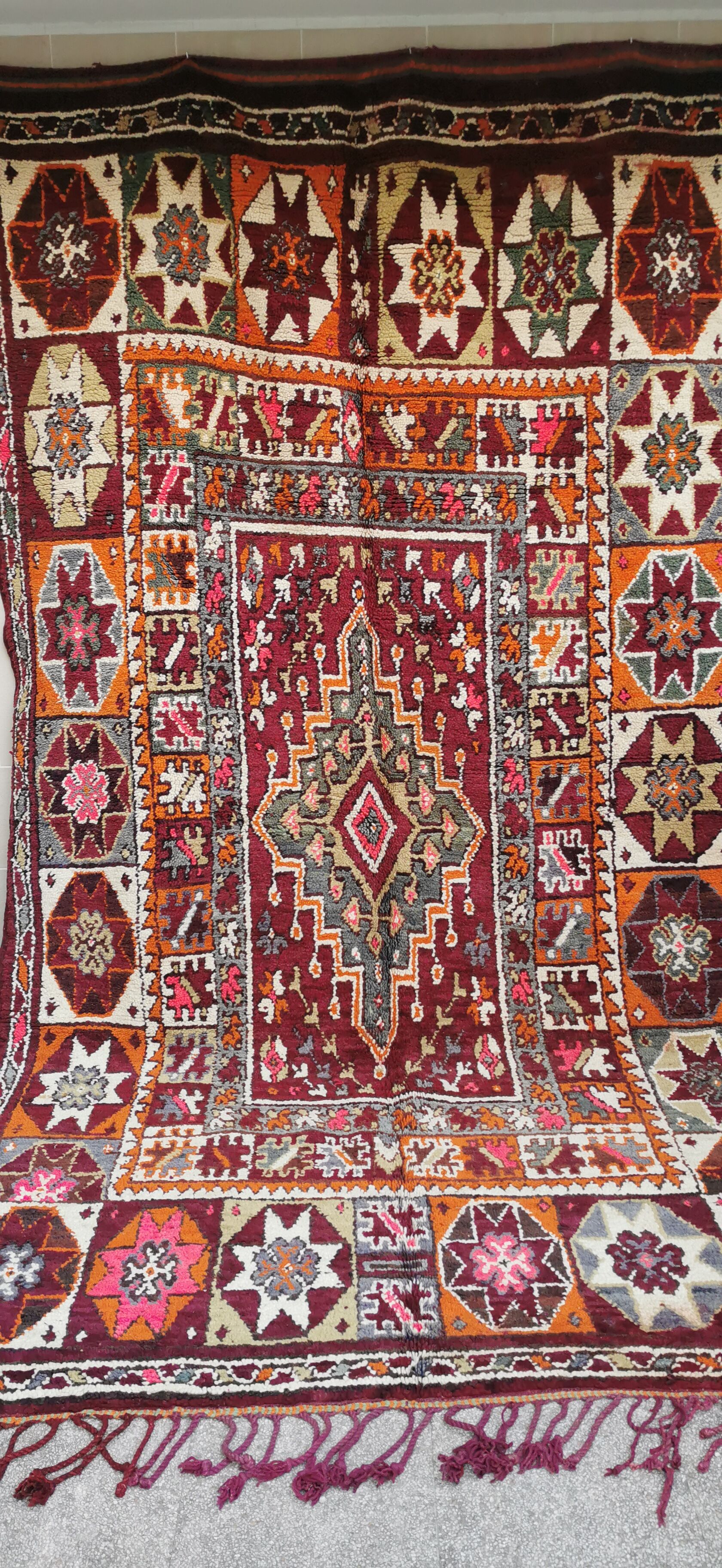 Berber carpet boujaad vintage 215/360 cm