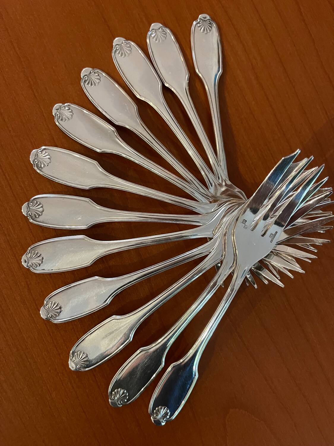 Christofle 12 cake forks 15.5 cm very good condition