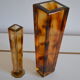 Lot de 2 vases vintage 80's plexiglas ecaille de tortue