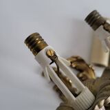 Ancienne Paire d'Appliques en métal doré Style Louis XV