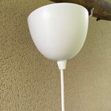 Opaline pendant lamp-Bird decoration-60s