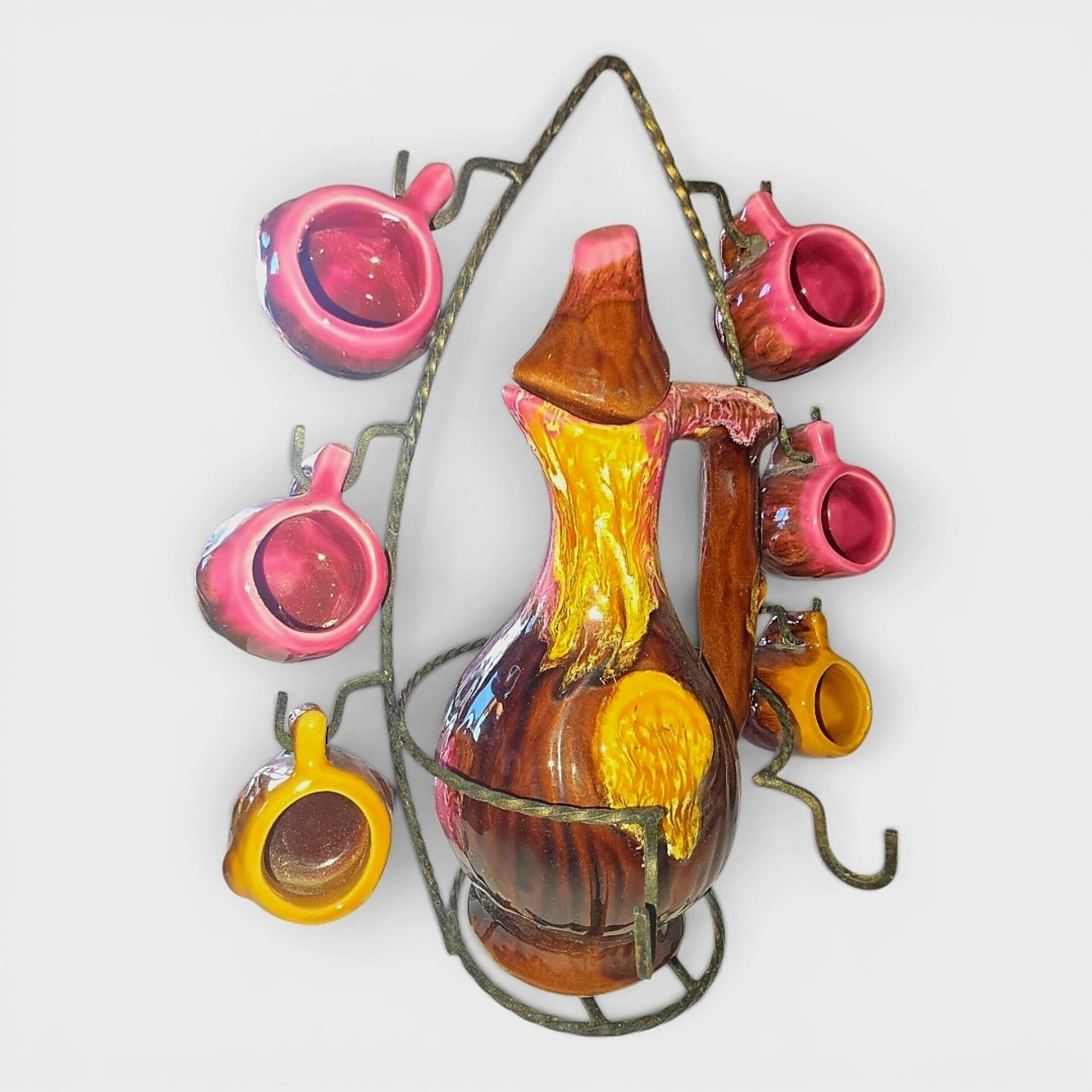 Ceramic liqueur service - Vallauris - Circa 60/70