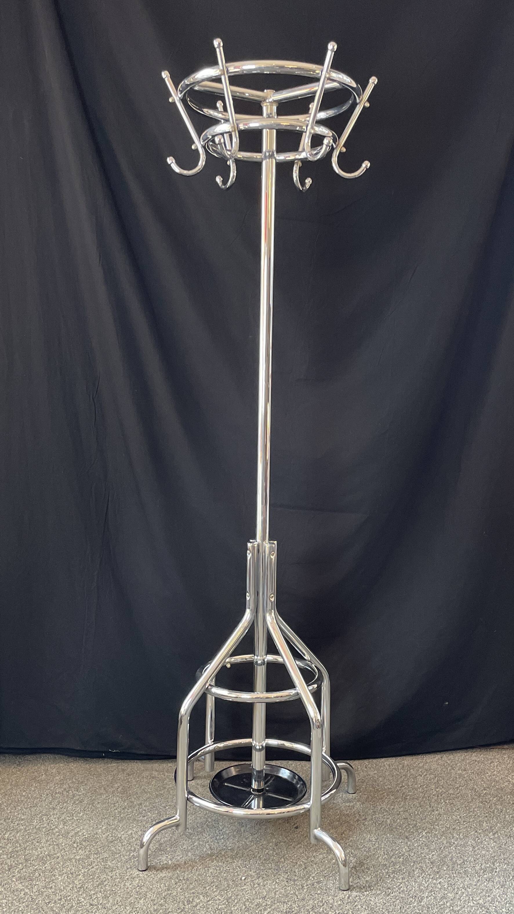 Belgian chrome coat rack from 1950