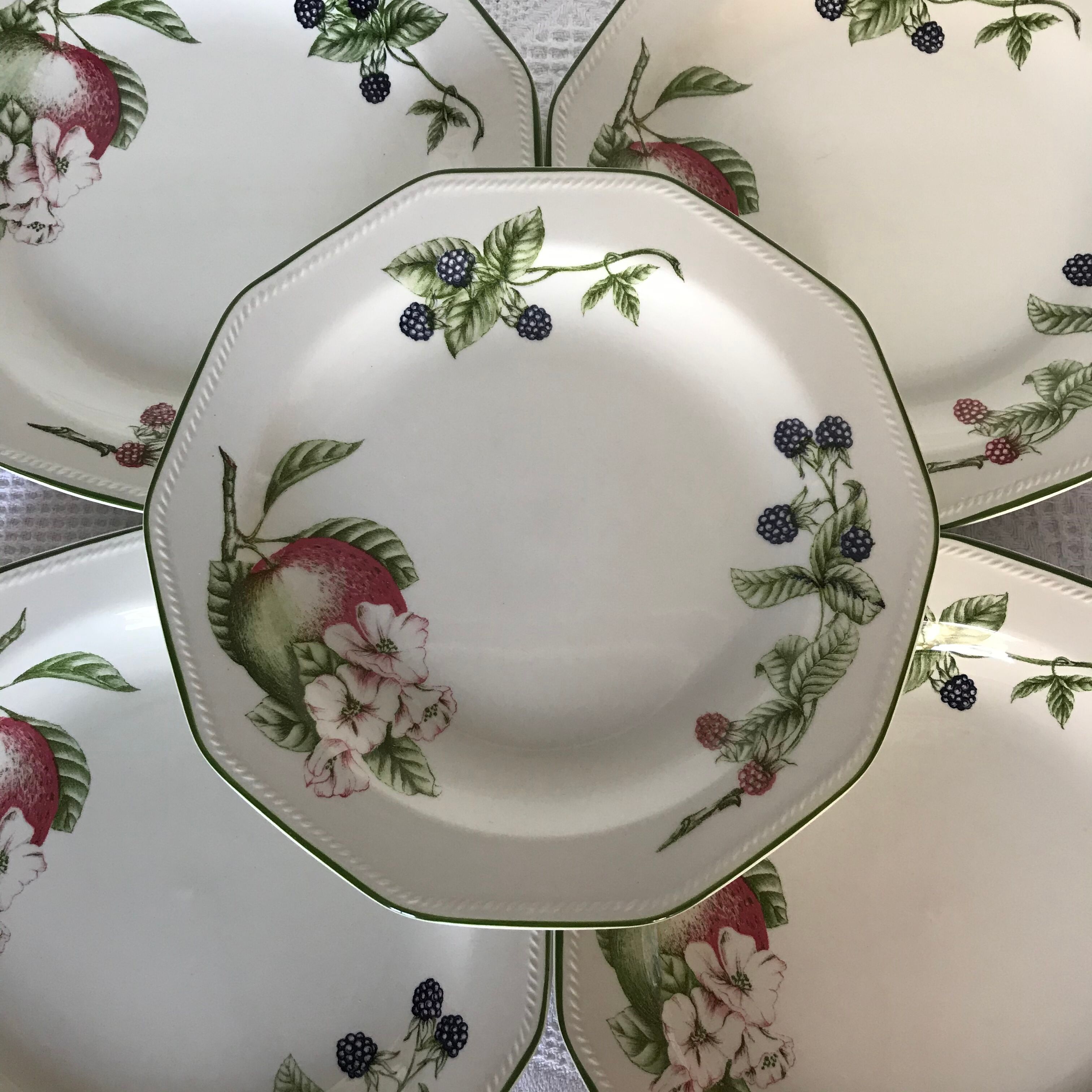Set of 6 flat plates Churchill England